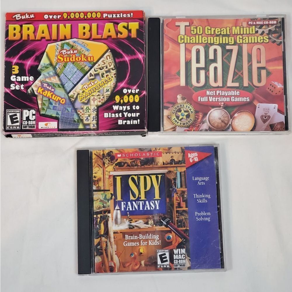 Brain Blast, Teazzle, I SPY Fantasy Bundle PC Game CD-ROM